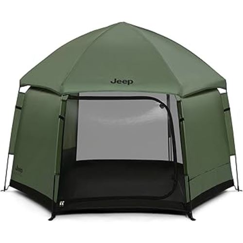 Jeep Hex-Lite Travel Pop-Up Play Yard by Delta Children, Olive Green