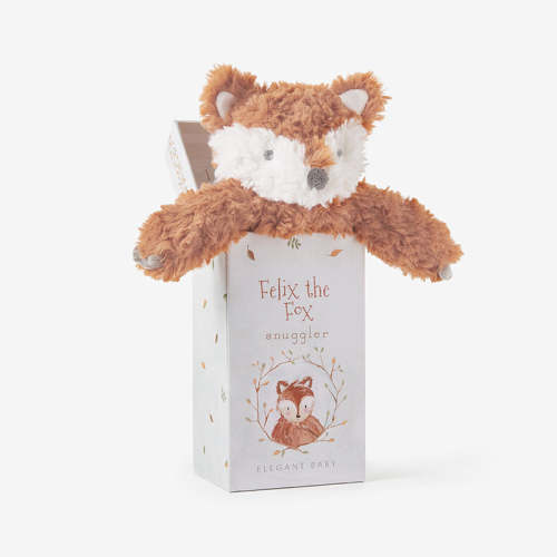 Felix Fox Snuggler Plush Security Blanket w/ Gift Box RUST / O/S