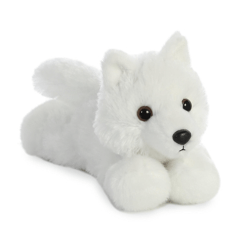 Little Ghost the Stuffed White Wolf Mini Flopsie | Aurora | Stuffed Safari