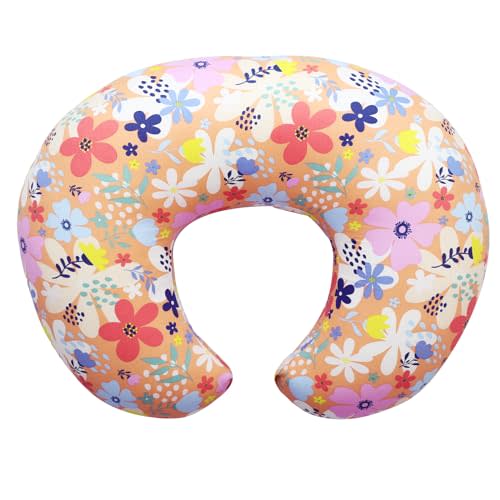 Witeasy Nursing Pillow,Bottle and Breast Feeding Pillows for Baby Boy and Girls,Donut Tummy Time Pillow with Removable Cotton Blend Cover,Original Support Sit Up Pillow(Flower-71)