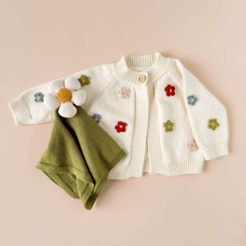 Flower Lovey Baby Gift Blanket Toy Cuddle Cloth - The Blueberry Hill | Maisonette