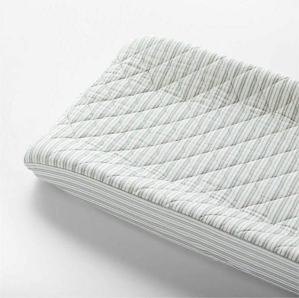 Frenchie Organic Cotton Changing Pad Cover by Leanne Ford | Verte Green