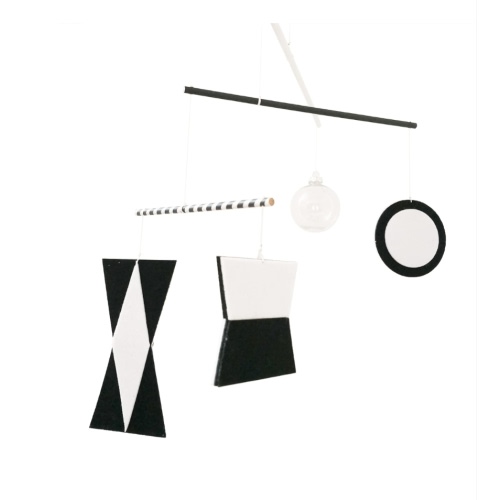 Munari mobile Montessori toy white black felt Baby Shower bath Christmas New Year's gift Inspired Visual