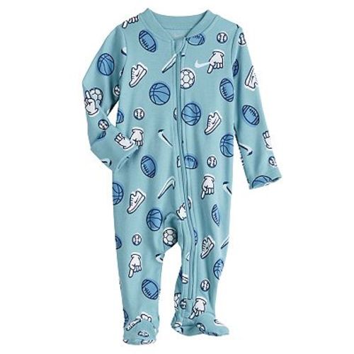 Newborn Baby Nike Sportsball Footed Coverall