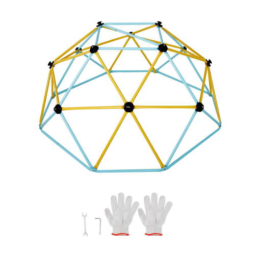 KFFKFF Climbing Dome, Jungle Gym with 600LBS Capacity and Simple Setup, 6FT Dome Climber Play Hub for Children Aged 3 to 9, Including Climbing Handle