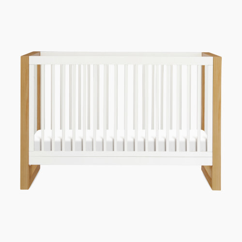 Namesake Nantucket 3-in-1 Convertible Crib with Toddler Bed Conversion Kit - Warm White/Honey