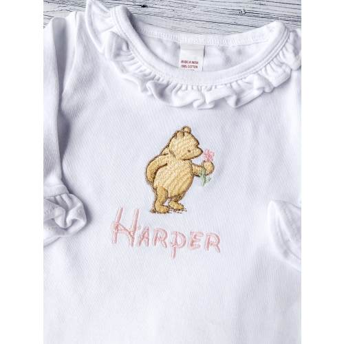 Winnie the Pooh Disney Personalized Gown, Girl Coming Home Outfit Baby Girl Coming Come Outfit Little Sister Outfit Baby Girl Baby Shower