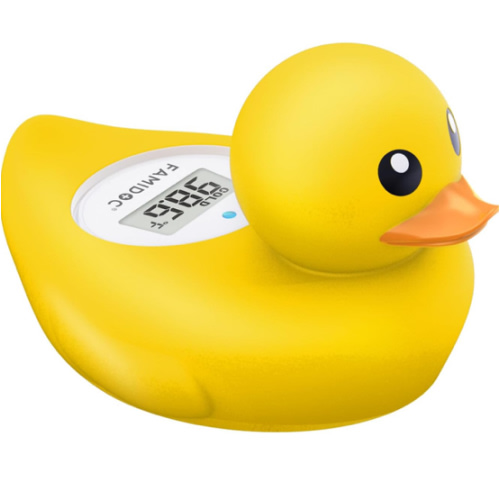 Baby Bath Thermometer Famidoc FDTH-V0-22 Water Temperature Test Floating on Water and Room Digital Bath tub Thermometers Duck Bath Thermometer Baby Safety New Upgraded