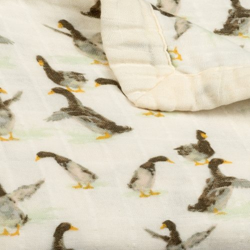 Duck Mini Lovey Two-Layer Muslin Security Blanket | MILKBARN Kids | Organic and Bamboo Baby Clothes and Gifts