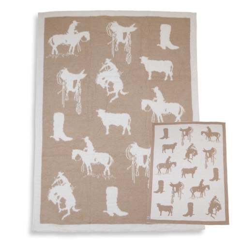 Rustic Roots Soft Plush reversible Baby Blanket – Cowkid Clothing Company