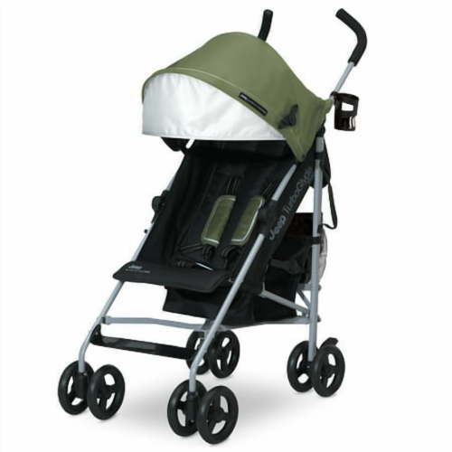 Jeep TurboGlyde Plus Lightweight Travel Stroller by Delta Children, Weighs 13.7 Pounds, Olive Green