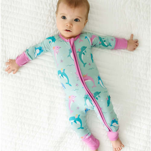 Dolphin Zippy PJs 0-3 Mos