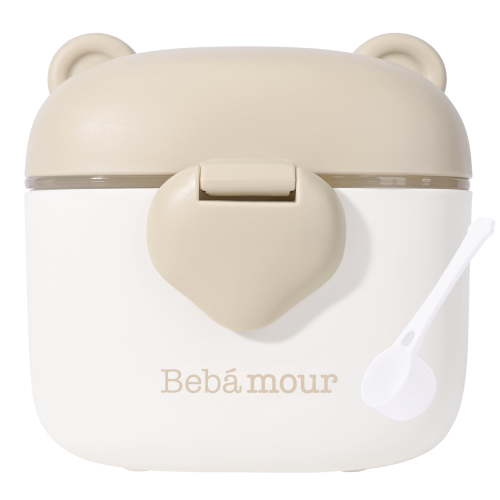 Bebamour Baby Formula Dispenser Portable Travel Milk Powder Formula Container Candy Fruit Snack Storage Container with Scoop and Leveller, BPA Free(Light Green)