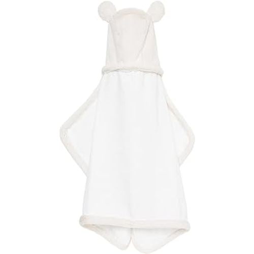 Little Giraffe Luxe Baby Towel with Ears, 24" x 41", Cream