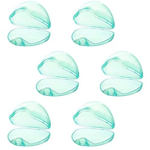 Accmor Pacifier Case, Pacifier Holder Case, Pacifier Container for Travel, BPA Free,Transparent Green, 6 Pack