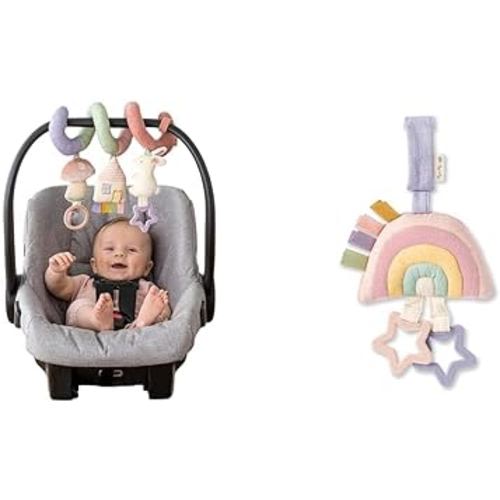 Itzy Ritzy Spiral Car Seat & Stroller Activity Toy - Stroller & Car Seat Toys for Ages 0 Months & Bitzy Bespoke Jingle Travel Toy for Stroller, Car Seat or Activity Gym