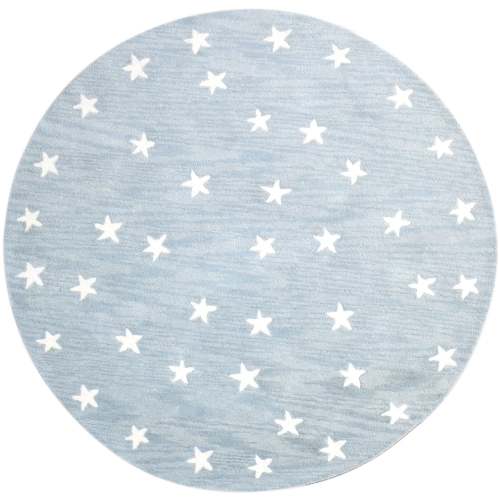Star Rug - Starry Skies Nursery Baby Blue Star Rug