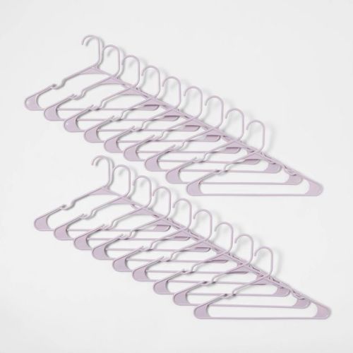 18pk Plastic Hangers Lavender - Brightroom™