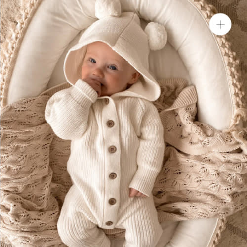 Little B's Classic Hoodie Jumpsuit - Milk