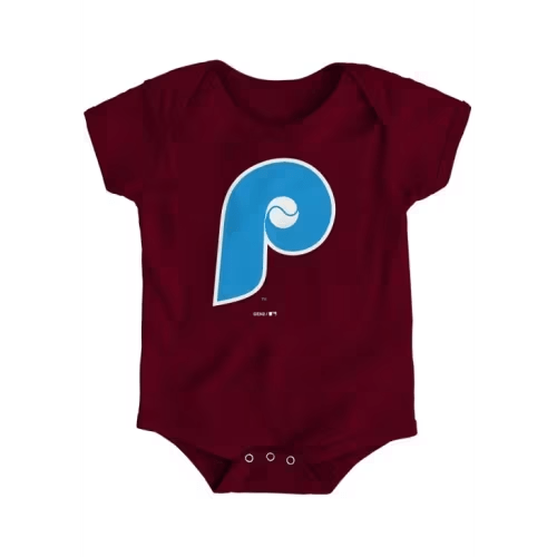 Phillies Philadelphia Phillies MAROON Baby Coopers One Piece - 13346213