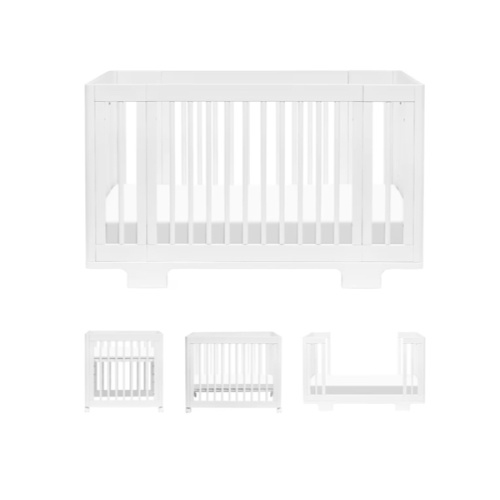 babyletto Yuzu 8-in-1 Convertible Crib with All-Stages Conversion Kits - White
