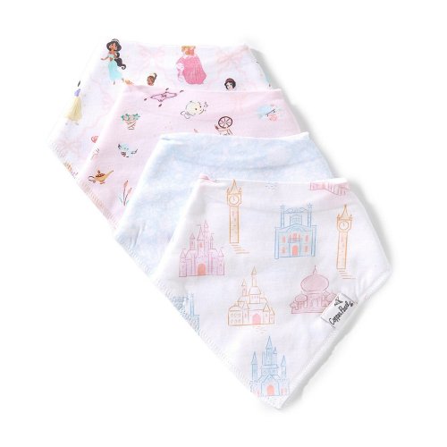 Copper Pearl x Disney Baby Girls Princess 4-Piece Bib Set