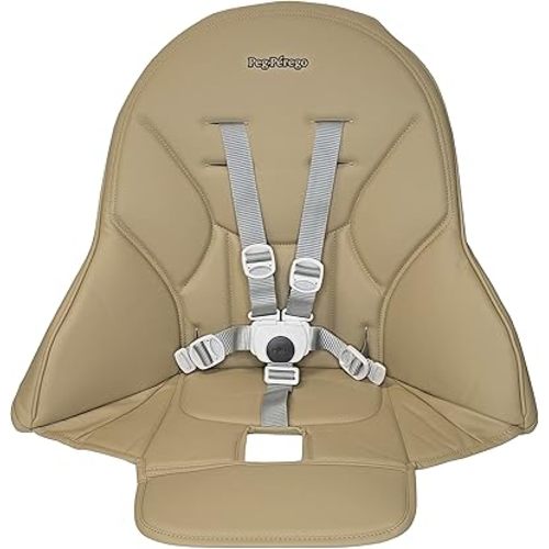 Peg Perego Siesta/Prima Pappa Zero 3 high Chair Replacement Upholstery with seat Belt, Noce (Beige)