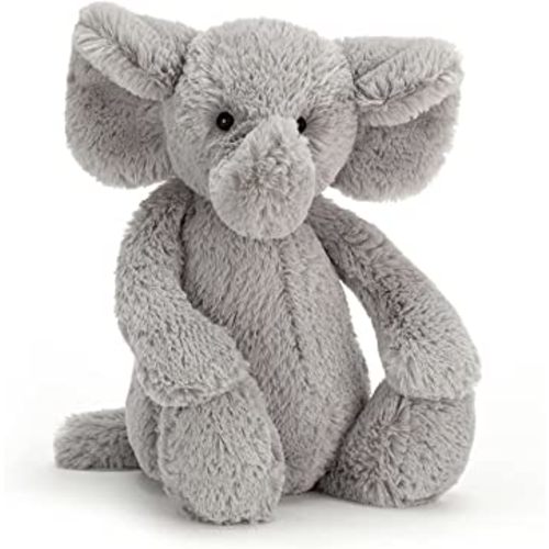 Jellycat Bashful Grey Elephant Stuffed Animal, Medium