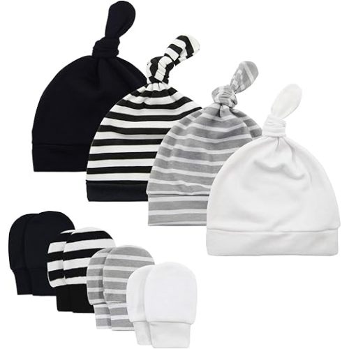 American Trends Baby Hat Mittens Newborn Hats for Boys Baby Hats 0-6 Months Winter Beanie Caps