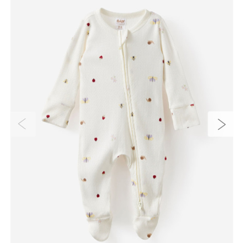 Littlie Organic Long Sleeve Zip All In One Romper