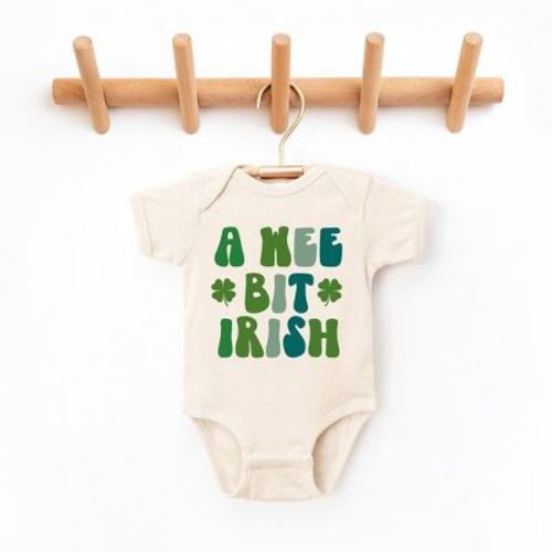 The Juniper Shop A Wee Bit Irish Baby Bodysuit - 12 Month - Natural