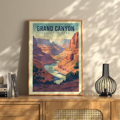 Grand Canyon National Park Travel Poster | Grand Canyon Travel Poster | Grand Canyon Travel Art | Arizona Travel Poster | National Park