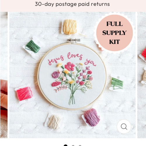 Jesus Loves You Christian Embroidery Kit
