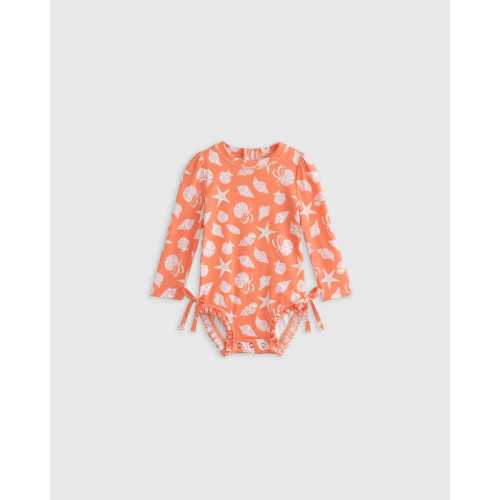 Long Sleeve Tie One-Piece Swimsuit