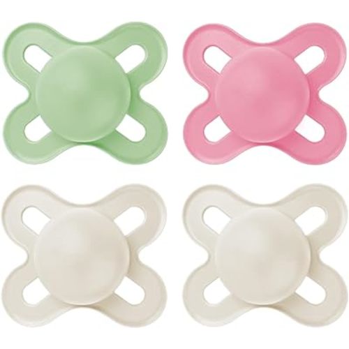 MAM Original Start Matte Baby Pacifiers, Binky for 0-3 Months, BPA-Free Silicone Nipple, Easy to Clean, Best for Newborn Babies, Developed with Medical Experts, 4 Count Binkies