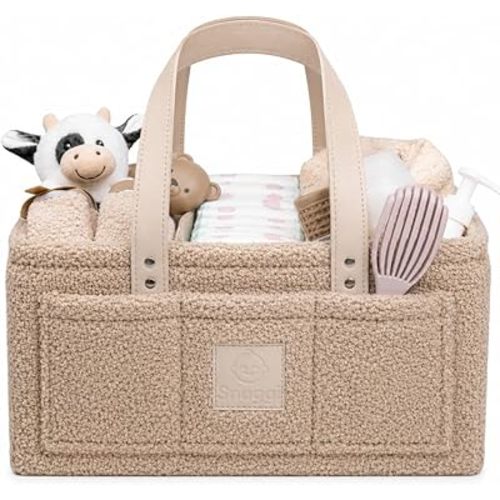 Baby Diaper Caddy Organizer–Includes Toiletry Bag, Baby Essentials, Nursery Storage Basket, Portable Diaper Organizer, Newborn Essentials & Baby Registry Must Have