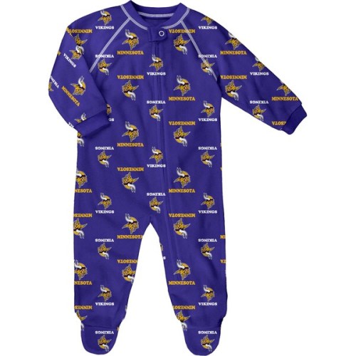 Purple Minnesota Vikings Allover Print Raglan Full-Zip Jumper