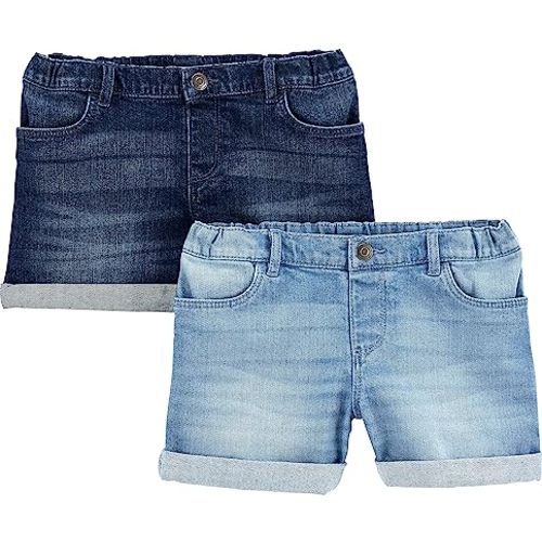 Simple Joys by Carter's Girls' Denim Shorts, Pack of 2
