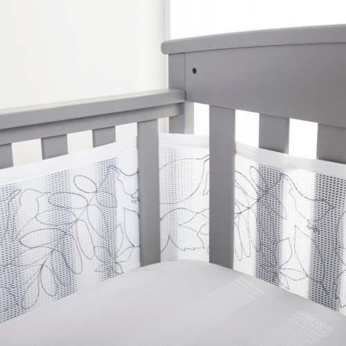 Breathable™ Mesh Liner for Full-Size Cribs, Deluxe 4mm Mesh, Feathered Friends (Size 4FS Covers 3 or 4 Sides)
