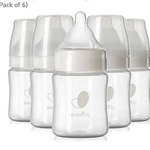 Evenflo Feeding Premium Proflo Venting Balance Plus Wide Neck Baby, Newborn and Infant Bottles - Developed by Pediatric Feeding Specialists - 5 Ounce (Pack of 6)