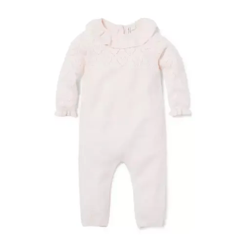 Newborn Pearl Baby Pointelle Heart Sweater One-Piece by Janie and Jack