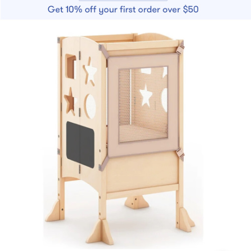 Classic Kitchen Helper Stool, Natural - Guidecraft | Maisonette