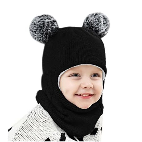 Baby Winter Hat Scarf Set, Unisex Infant Toddler Kids Hat Scarf