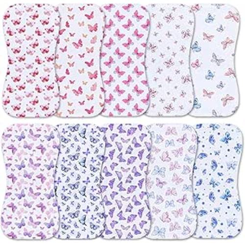 10-Pack Burp Cloths for Baby Boys and Girls - Organic Baby Burp Cloth,Baby Washcloths, Burp Rags, Large Neutral Burp Clothes for Newborn