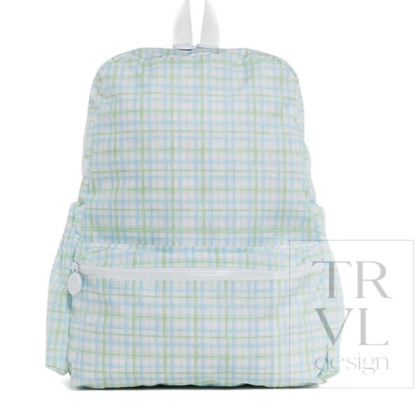 TRVL Backpack - Classic Plaid Green
