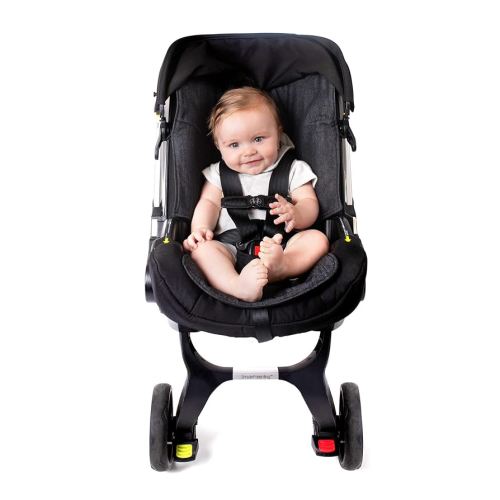 Baby Car Seat Liner Protector for Doona Carseat Stroller Comfortable Washable Denim Fabric Padded for Babies Girl and Boy (Black)
