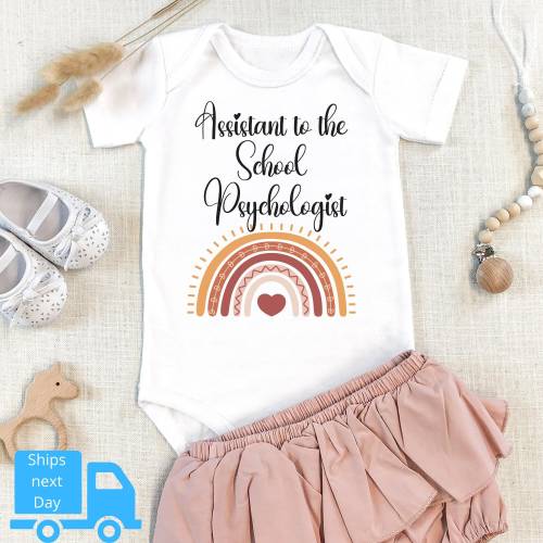 School Psychologist bodysuit, cute school psychologist gift, baby gift psychologist, Profession, baby shower gift, gift for mom or dad