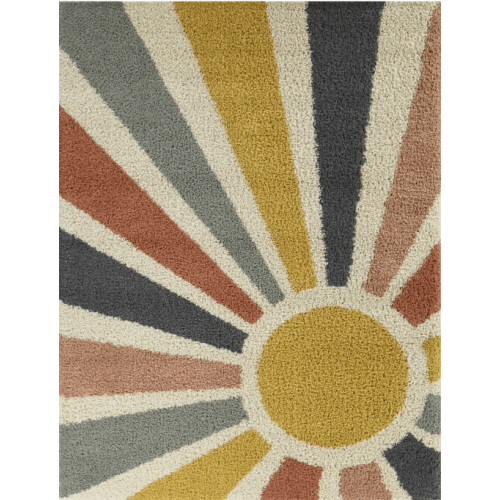 Multi-color 5x7 boho sunshine rug