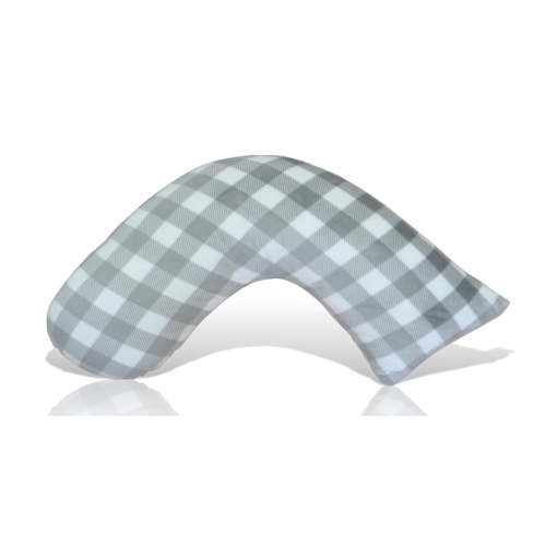 Luna Lullaby Nursing Pillow Cover- Grey and White Buffalo Check