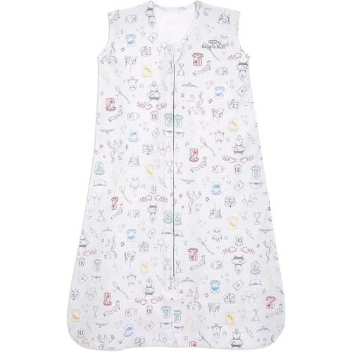 HALO SleepSack, 100% Cotton Wearable Blanket, Swaddle Transition Sleeping Bag, TOG 0.5, Harry Potter Enchanted, Medium, 6-12 Months